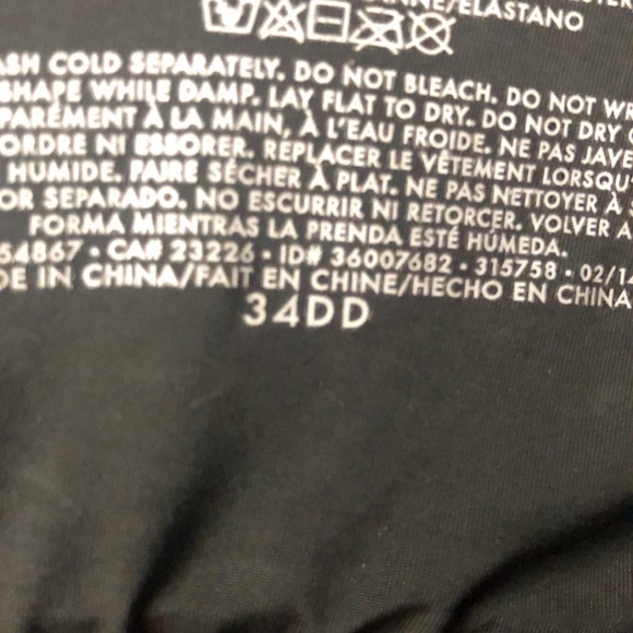 VICTORIA’S SECRET black and gray uplift bra. Size 34 DD. - Picture 2 of 9